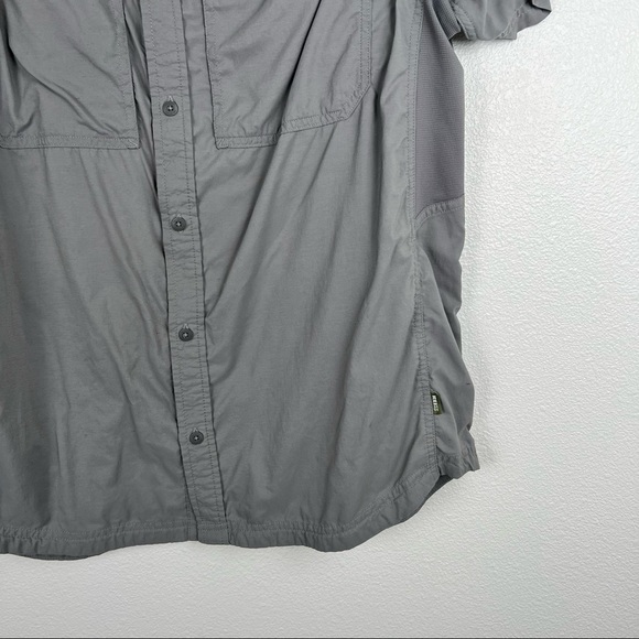 REI Mens Short Sleeve Outdoor Nylon Button up‎ Gray Sz M - Picture 4 of 6